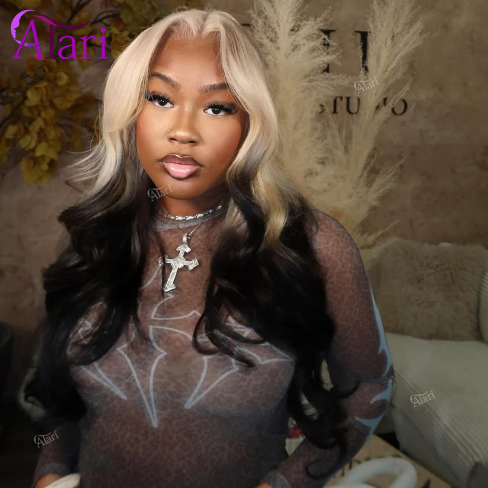 Ombre Blonde Black Body Wave H - đánh giá và giá 613 Blonde Body Wave Lace Front Wig
