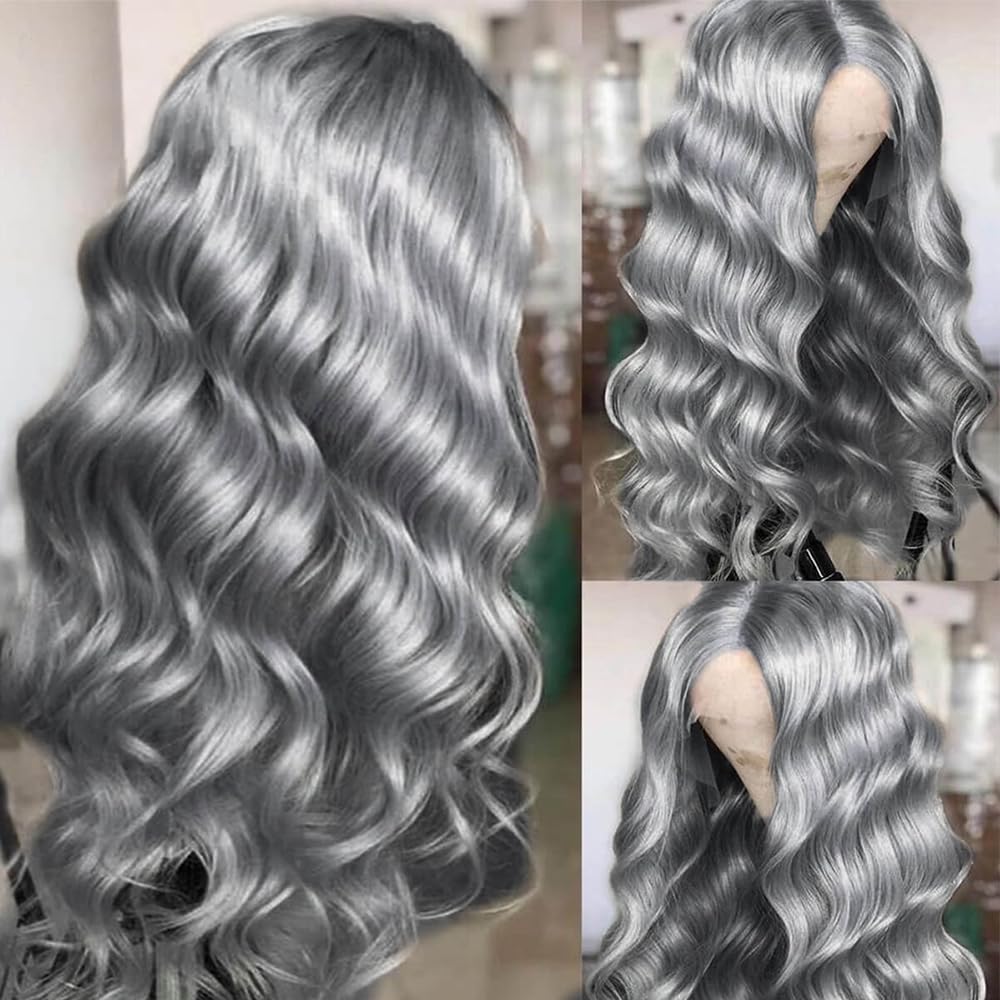 Cosplay Body Wave Silver Grey  - đánh giá và giá 613 Blonde Body Wave Lace Front Wig