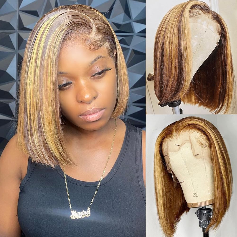 Bob Wig Human Hair 13x4 HD Lac - đánh giá và giá Pre Parted 13X4 Lace Front Bob Wig