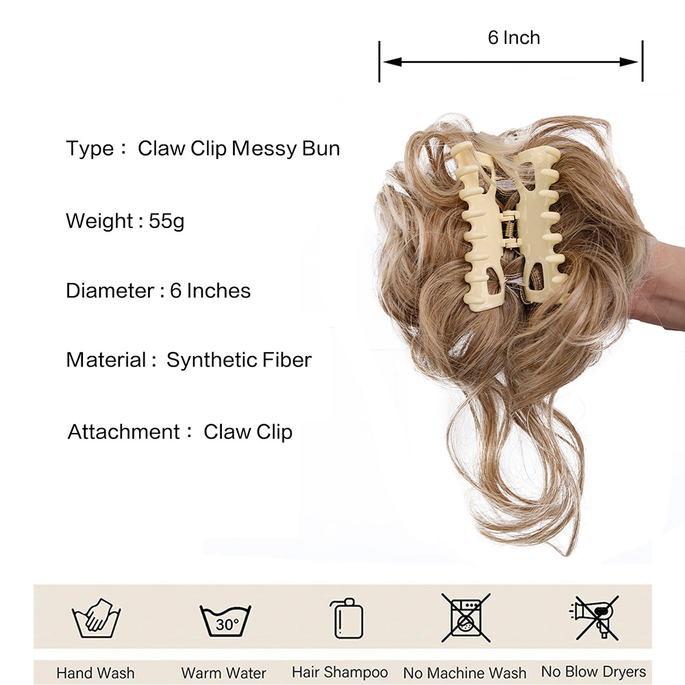 Synthetic Messy Bun Hair Piece - đánh giá và giá Claw Clip Messy Bun Hair Piece