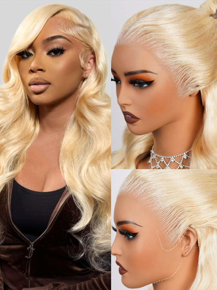 613 Honey Blonde Colored 40 In - đánh giá và giá 613 Blonde Body Wave Lace Front Wig