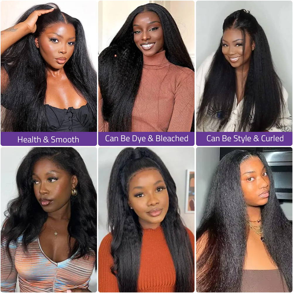 Kinky Yaki Straight Human Hair - đánh giá và giá Glueless Wear And Go Human Hair Wig