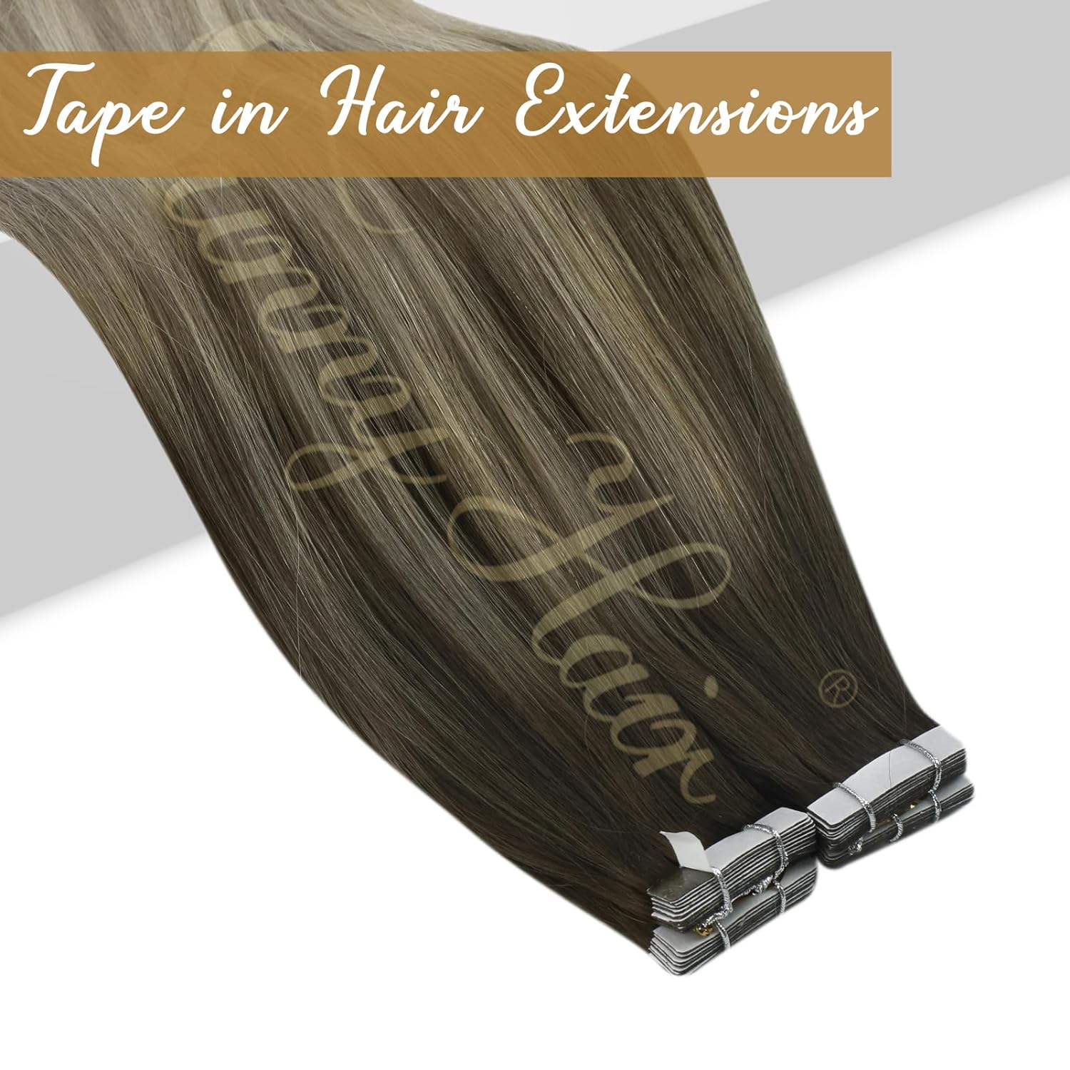 VeSunny Tape in Hair Extension - đánh giá và giá Invisible Tape In Extensions Real Hair