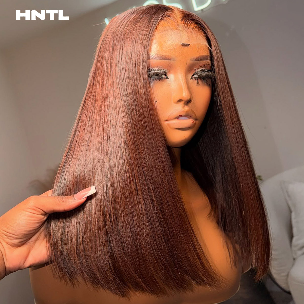 Glueless Wear and Go Brown Col - đánh giá và giá Pre Parted 13X4 Lace Front Bob Wig