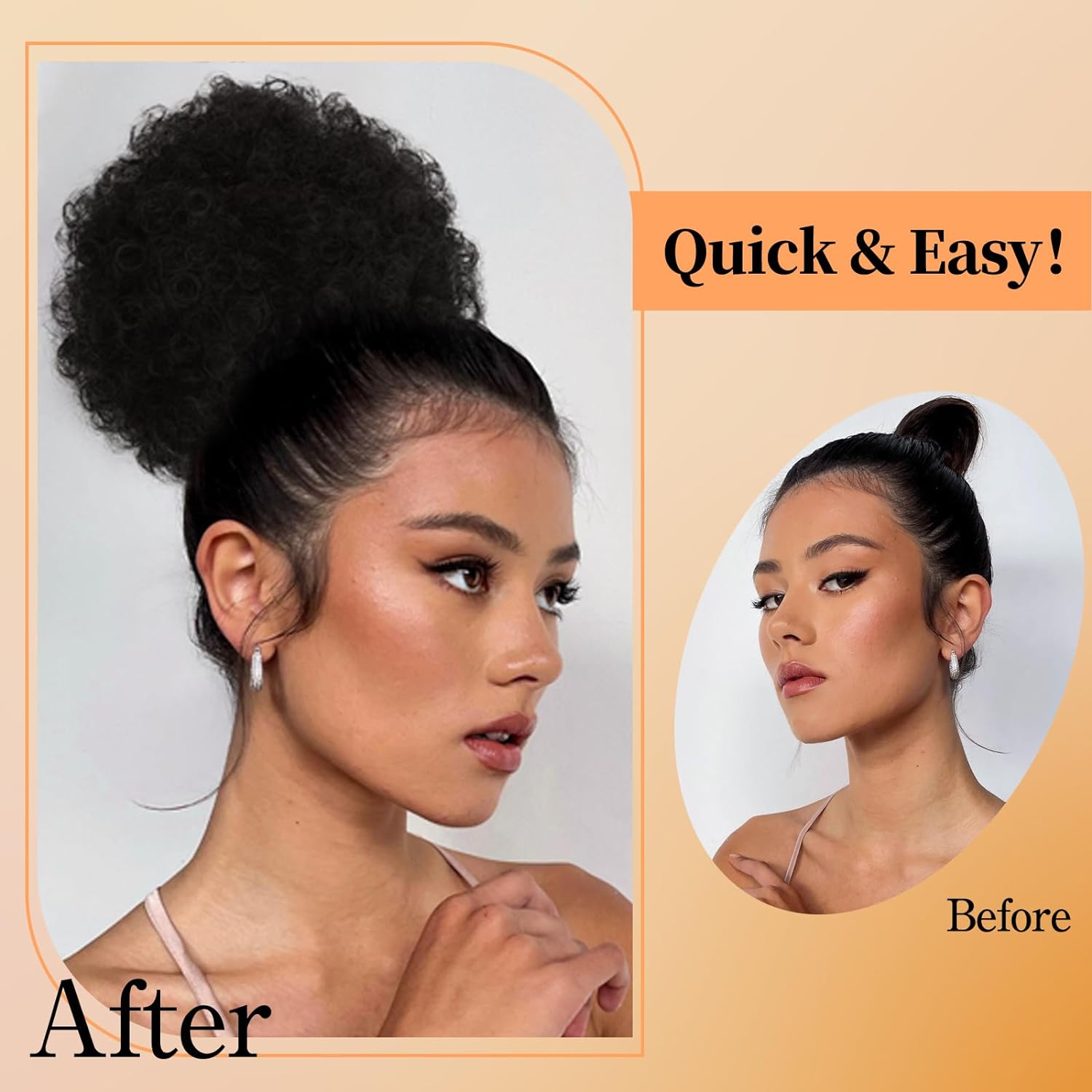Afro Puff Drawstring Ponytail  - đánh giá và giá Drawstring Afro Curly Puff Ponytail