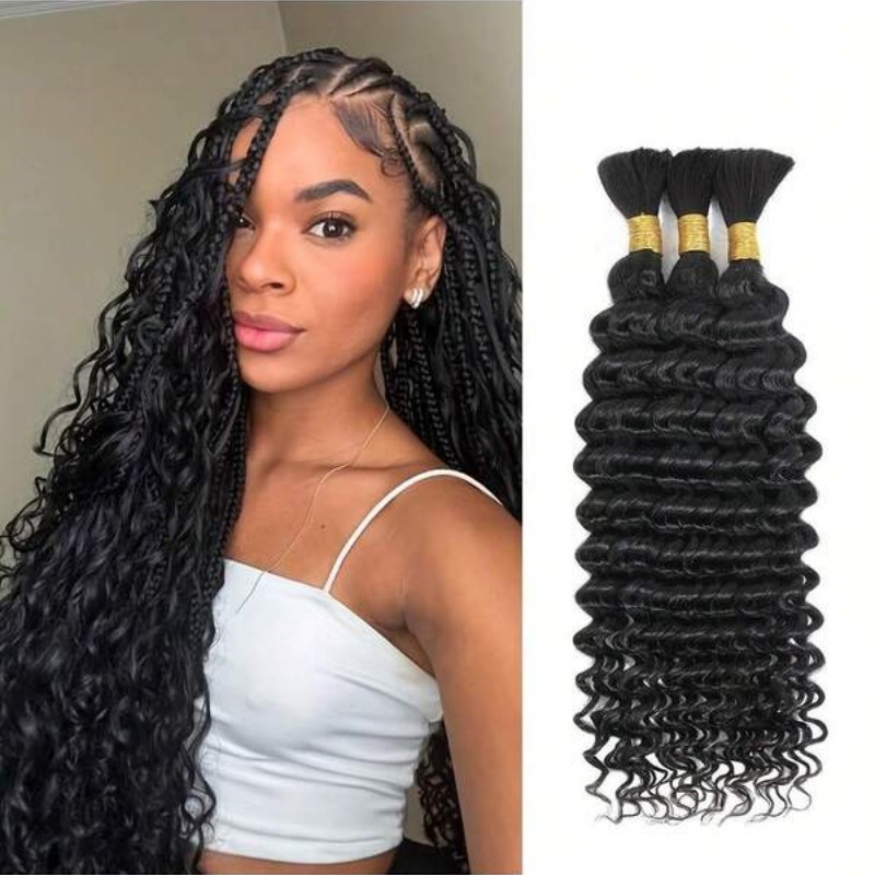 2 Bundles Water Wave Bulk Huma - đánh giá và giá Water Wave Bulk Human Hair For Braiding