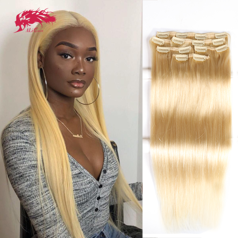 Đen Tự Nhiên # 1B/Tóc Vàng #61 - đánh giá và giá Seamless Clip In Hair Extensions Human Hair