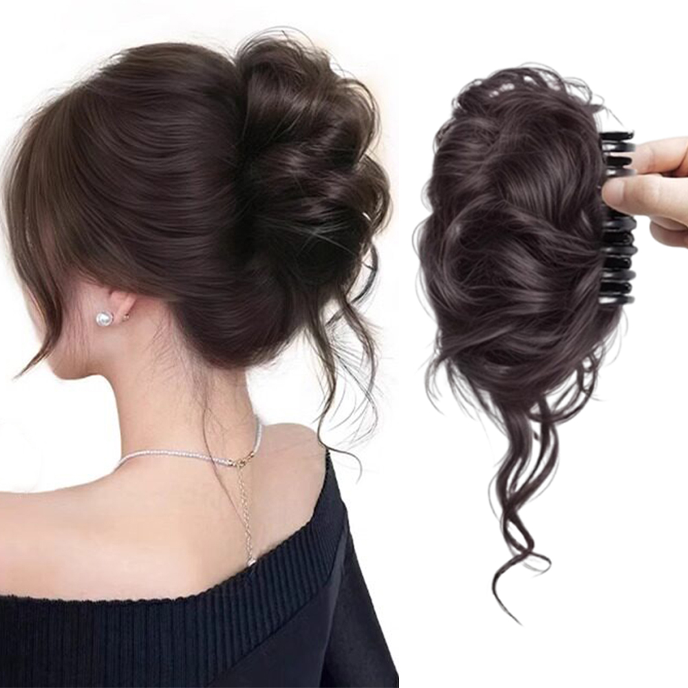 1pc Elegant Chignon Bun Extens - đánh giá và giá Claw Clip Messy Bun Hair Piece